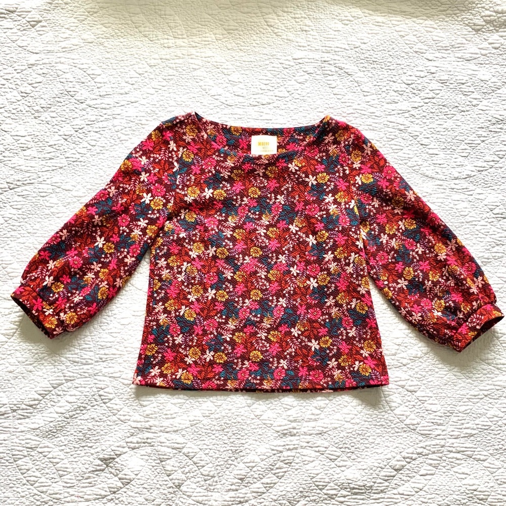 Anthropologie Bright Floral Top - Maeve